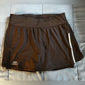 Women's Black Running Skort Kalenji